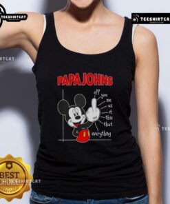 Premium Papa John's x Mickey Fluff Off You Me Us This That Everything Tank Top featuring vibrant, stylish graphics.