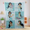 Premium Pefect Disney Cartoon Aladdin Jasmine Princess Blanket Fleece Customized Blanket