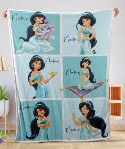 Premium Pefect Disney Cartoon Aladdin Jasmine Princess Blanket Fleece Customized Blanket