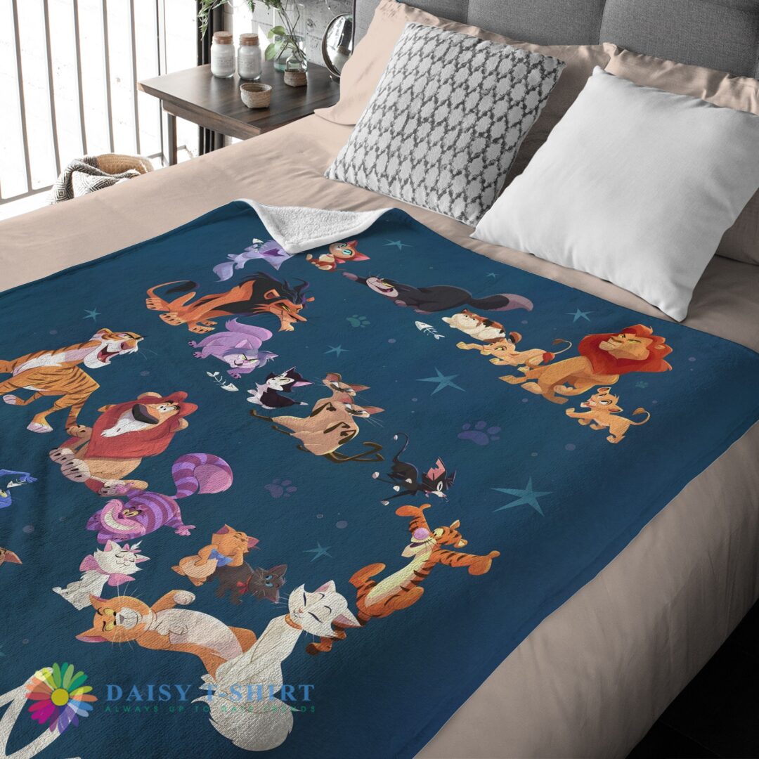 Premium Pefect Disney Cartoon All Cats Character Blanket Fleece Customized Blanket-mk-01 (3)