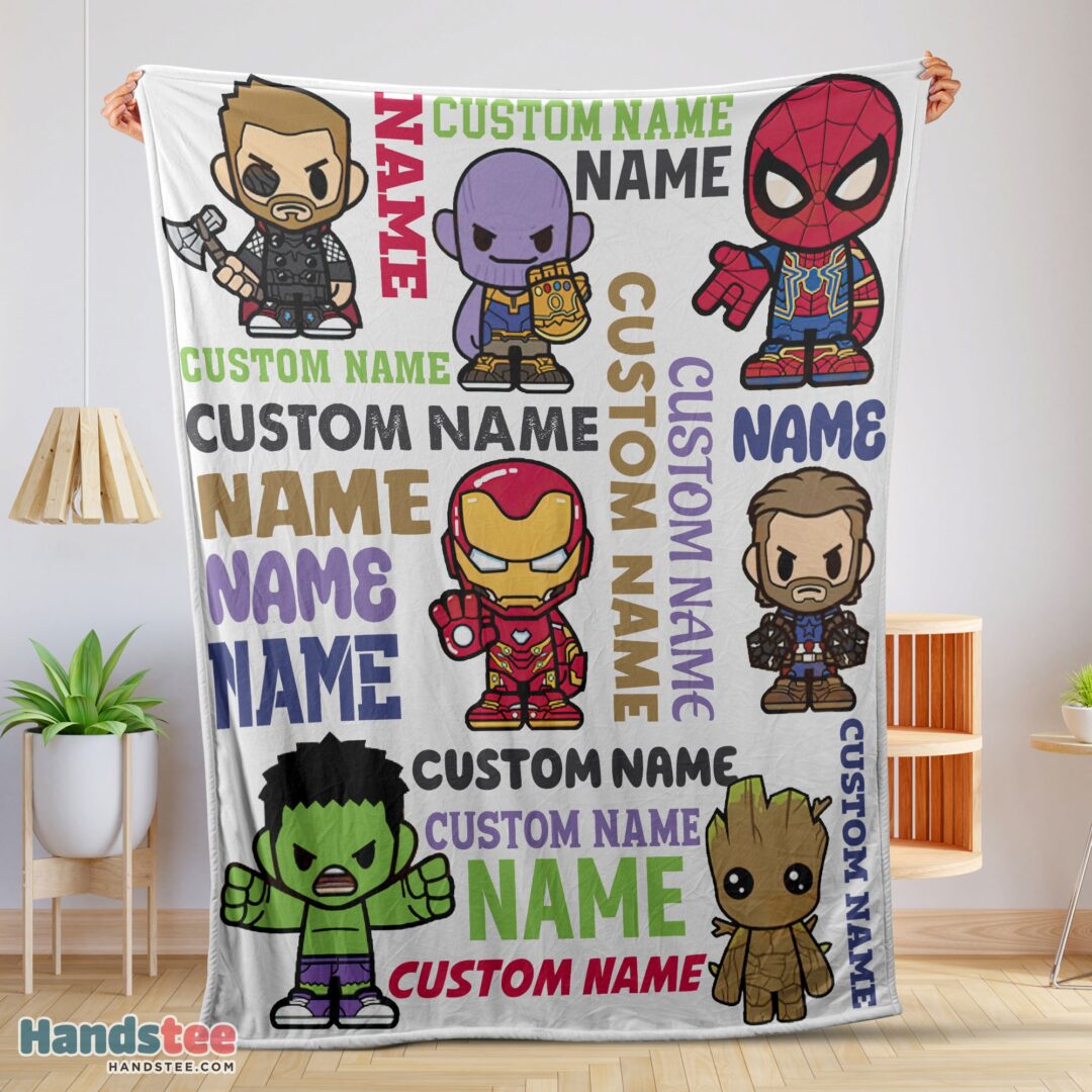 premium-personalized-marvel-superheroes-and-thanos-blanket-fleece-customized-blanket-mk-01-1 Premium Personalized Marvel Superheroes And Thanos Blanket Fleece Customized Blanket