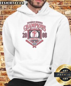 Premium Philadelphia Phillies white Cooperstown World Series Champions arch hoodie for avid baseball fans.