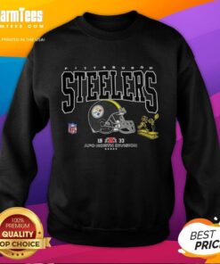 Premium Pittsburgh Steelers Football AFC North Division Est 1933 logo sweatshirt featuring team colors and design.