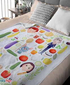 Premium Pixar Ratatouille  Chief Cute Chibi Character Vegetable Blanket Fleece Customized Blanket - Image 4