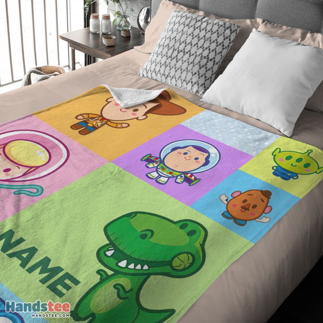 premium-pixar-toy-story-chibi-character-blanket-fleece-customized-blanket-mk-03 Premium Pixar Toy Story Chibi Character Blanket Fleece Customized Blanket - Image 4