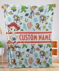 Premium Pixar Toy Story Cowgirl With All Friends Blanket Fleece Customized Blanket