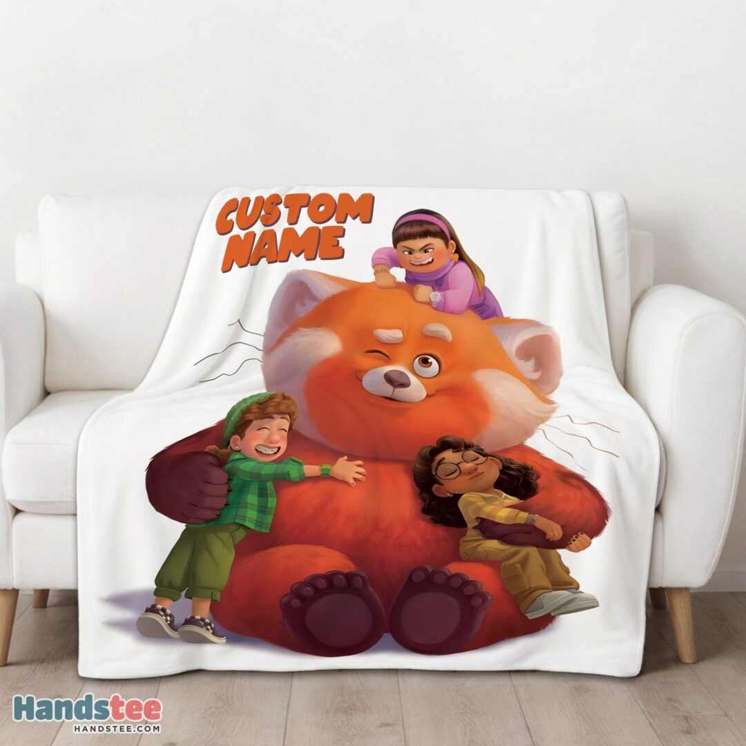 premium-pixar-turning-red-with-friends-blanket-fleece-customized-blanket-mk-01 Premium Pixar Turning Red With Friends Blanket Fleece Customized Blanket - Image 3