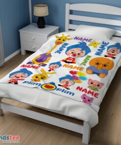 Premium Plim Plim & Friends Collage Cute Blanket Fleece Customized Blanket - Image 4