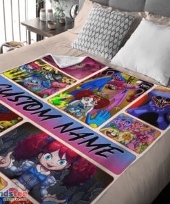 Premium Poppy Playtime Miss Poppy With Friends Horror Blanket Fleece Customized Blanket - Image 4