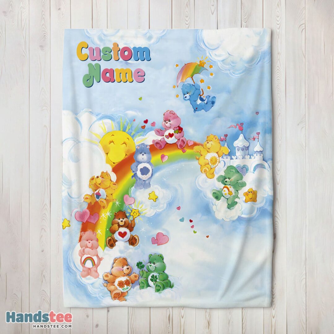 premium-rainbow-care-bears-character-sky-blanket-fleece-customized-blanket-mk-02 Premium Rainbow Care Bears Character Sky Blanket Fleece Customized Blanket