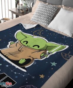 Premium Star Wars Baby Yoda Astronomy Blanket Fleece Customized Blanket - Image 4
