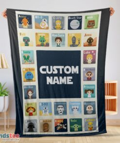 Premium Star Wars Chibi Character Blanket Fleece Customized Blanket