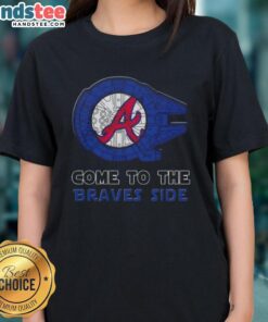 Premium Star Wars Atlanta Braves ladies tee featuring a stylish design for fans of both franchises.