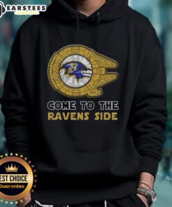 Premium Star Wars Baltimore Ravens side hoodie featuring a unique design for fans and collectors.