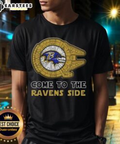 Premium Star Wars Come To The Baltimore Ravens Side T-Shirt featuring iconic designs for fans and collectors.
