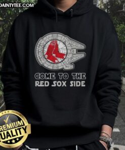 Premium Star Wars Come to the Boston Red Sox Side Hoodie featuring iconic designs for fans of both franchises.
