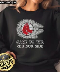Premium Star Wars Come to the Boston Red Sox Side Sweatshirt featuring iconic graphics and a stylish design for fans.