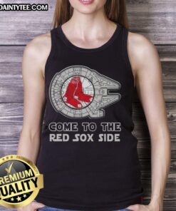 Premium Star Wars Come to the Boston Red Sox Side Tank Top featuring iconic designs for fans and collectors.