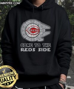 Premium Star Wars Come to the Cincinnati Reds Side Hoodie featuring a stylish design for fans and collectors.