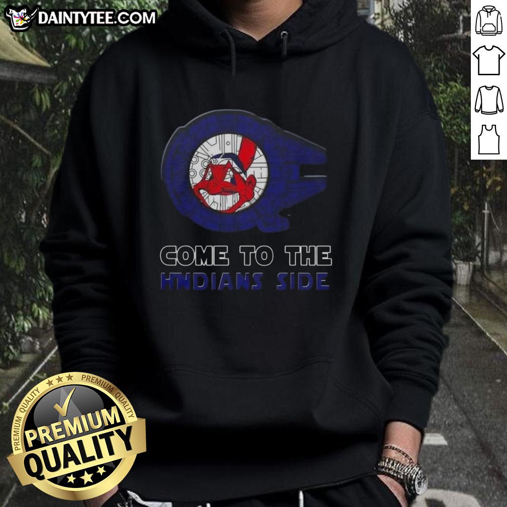premium-star-wars-come-to-the-cleveland-indians-side-hoodie Premium Star Wars Cleveland Indians Side Hoodie featuring iconic designs for fans of both franchises.