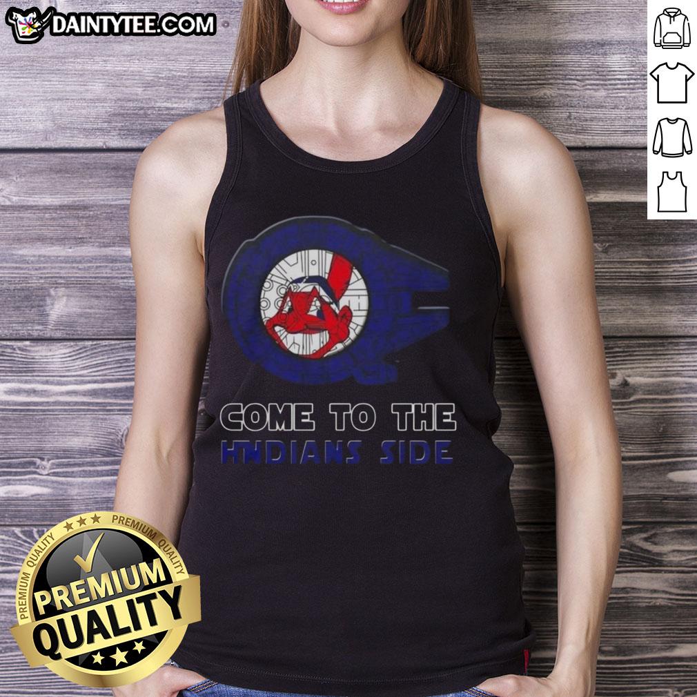 premium-star-wars-come-to-the-cleveland-indians-side-tank-top Premium Star Wars 'Come to the Cleveland Indians' side tank top featuring a stylish design for fans.