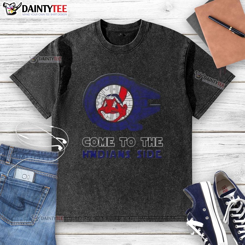 premium-star-wars-come-to-the-cleveland-indians-side-washed-t-shirt Alt Text: Premium Star Wars Come to the Cleveland Indians Side Washed T-Shirt featuring a stylish design for fans.