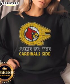 Alt Text: Premium Star Wars Louisville Cardinals side sweatshirt featuring a stylish design for fans and collectors.