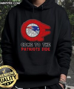 Premium Star Wars hoodie featuring New England Patriots logo, perfect for fans combining style and fandom.