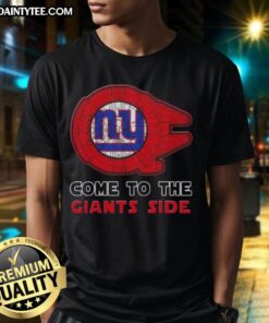 Premium Star Wars New York Giants T-Shirt featuring iconic characters and team logo, perfect for fans and collectors.