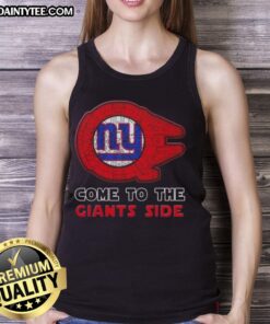 Premium Star Wars tank top featuring New York Giants design, perfect for fans of both franchises. Stylish and comfortable.
