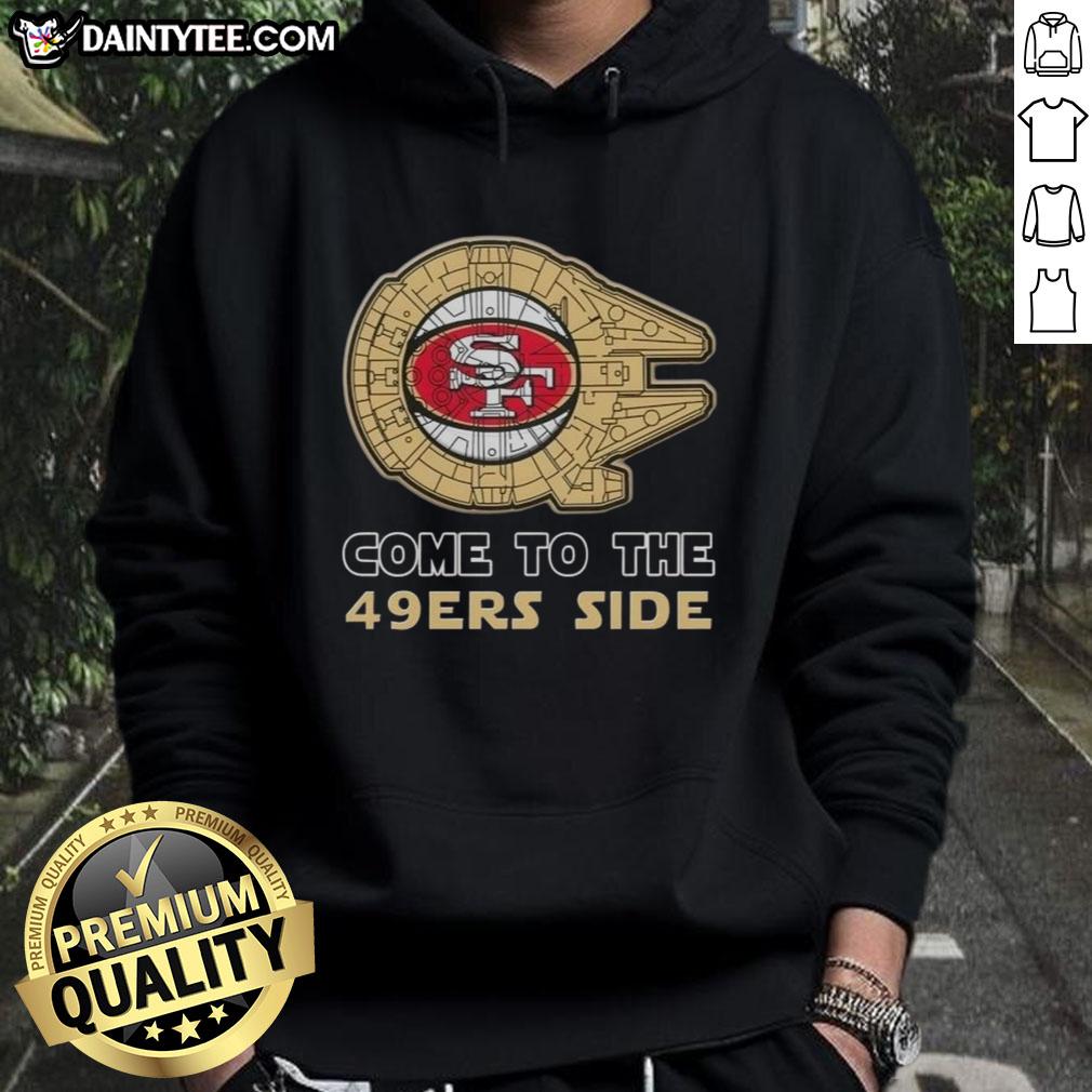 premium-star-wars-come-to-the-san-francisco-49ers-side-hoodie Premium Star Wars Come to the San Francisco 49ers Side Hoodie featuring iconic designs and team colors for fans.