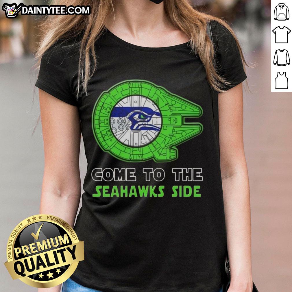 premium-star-wars-come-to-the-seattle-seahawks-side-ladies-tee Premium Star Wars Seattle Seahawks Side Ladies Tee featuring stylish design and vibrant team colors for fans.