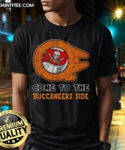 Premium Star Wars Tampa Bay Buccaneers T-shirt featuring iconic designs for fans of both franchises.