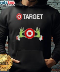 Alt Text: Premium Target X Grinch Hands Merry Christmas Hoodie featuring festive design and comfortable fit for holiday cheer.