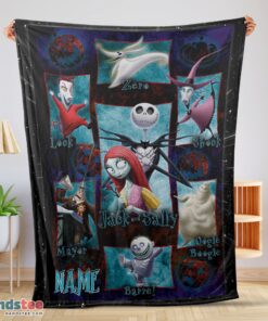 Premium The Nightmare Before Christmas Jack Skellington Family Halloween Customized Blanket