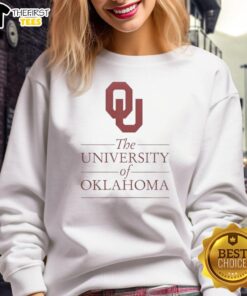 Premium University of Oklahoma sweatshirt featuring school colors and logo, perfect for fans and students.