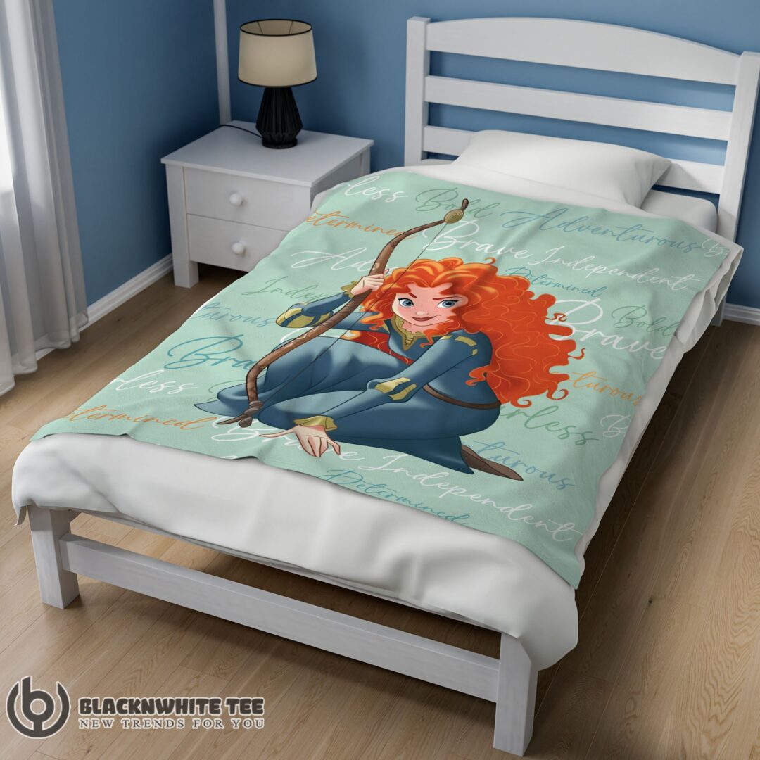 Premium Top Disney Brave Merida Princess Blanket Fleece
