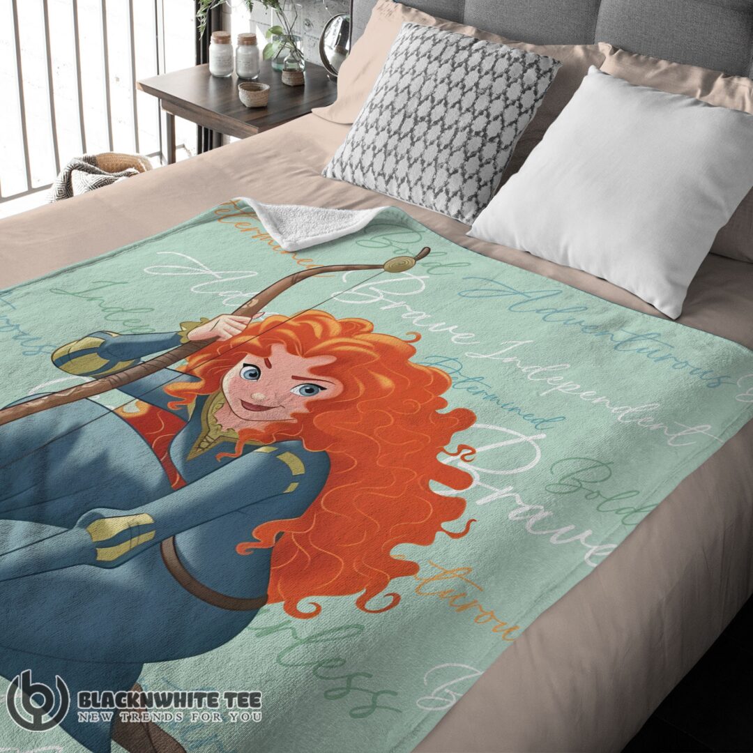 Premium Top Disney Brave Merida Princess Blanket Fleece