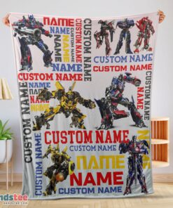 Premium Transformers Optimus Prime & Bumblebee Blanket Fleece Customized Blanket