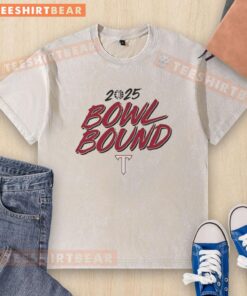 Premium Troy Trojans Football 2025 Bowl Bound washed t-shirt in vibrant colors, perfect for game day and fan pride.