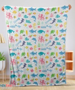Premium Under The Sea Pattern Blanket Fleece Customized Blanket
