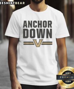 Premium Vanderbilt Commodores Anchor Down T-Shirt featuring bold team logo and comfortable fit for fans and athletes.