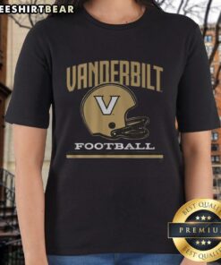 Premium Vanderbilt Football vintage helmet ladies tee, featuring a stylish design perfect for fans and casual wear.