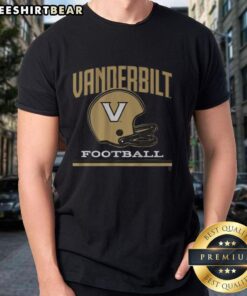 Premium Vanderbilt Football Vintage Helmet T-Shirt featuring a classic design for fans of Vanderbilt University sports.