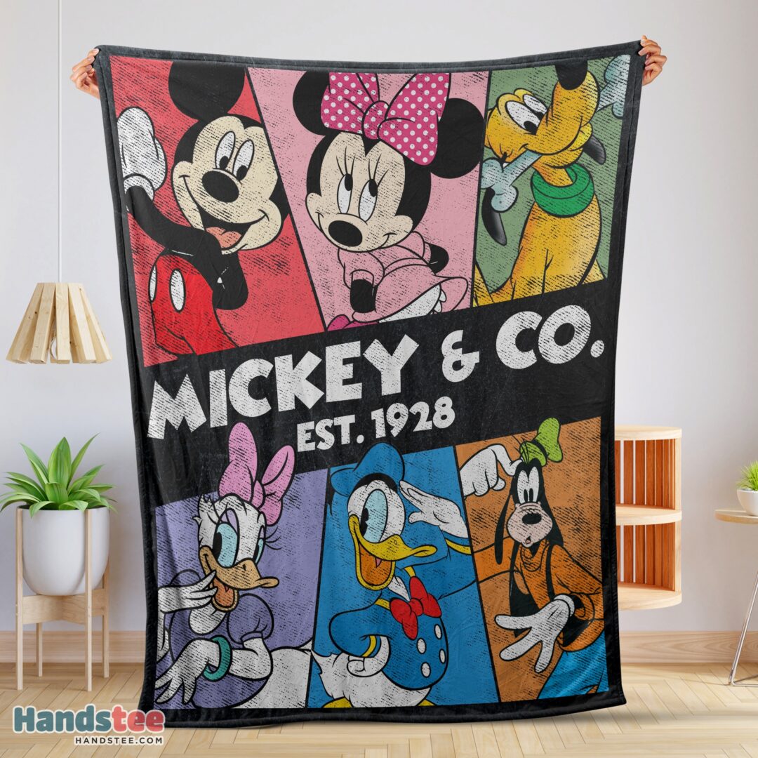 premium-vintage-mickey-co-est-1928-blanket-mk-01 Premium Vintage Mickey & Co Est 1928 Blanket