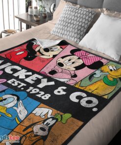 Premium Vintage Mickey & Co Est 1928 Blanket - Image 3