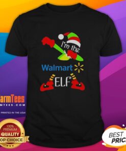 Premium Walmart I'M The Elf Dabbing Merry Christmas T-Shirt featuring a festive elf design, perfect for holiday celebrations.