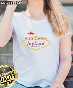 Premium Welcome Joyland Stephen King North Carolina Ladies Tee featuring a stylish design for fans of the author.