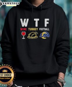 Premium wine-colored hoodie featuring Los Angeles Rams logo, perfect for Thanksgiving football fans.