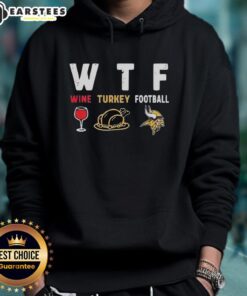 Premium wine hoodie featuring Minnesota Vikings football design, perfect for Thanksgiving celebrations.